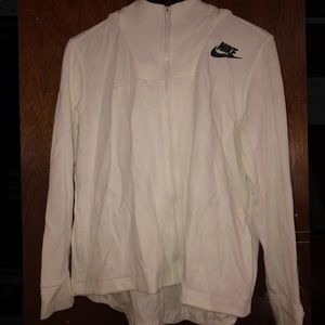Nike white zip up hoodie. Barely worn.